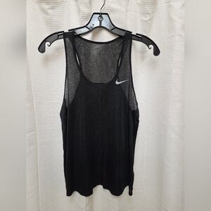 Nike Women's Dri- Fit Black Sheer Sleeveless Top